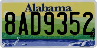 AL license plate 8AD9352