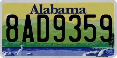 AL license plate 8AD9359