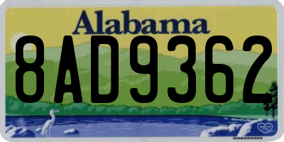 AL license plate 8AD9362