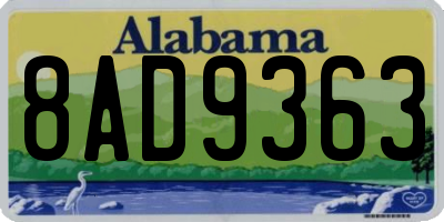 AL license plate 8AD9363