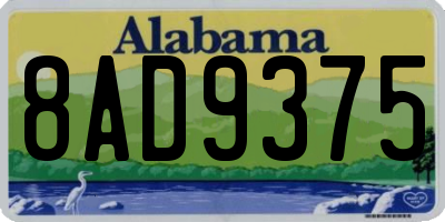 AL license plate 8AD9375