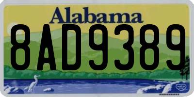AL license plate 8AD9389