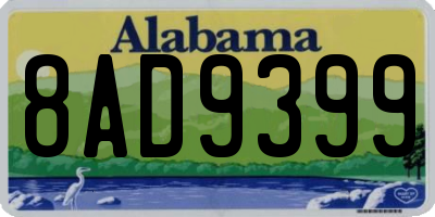 AL license plate 8AD9399