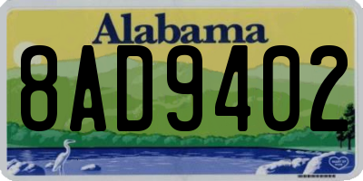 AL license plate 8AD9402