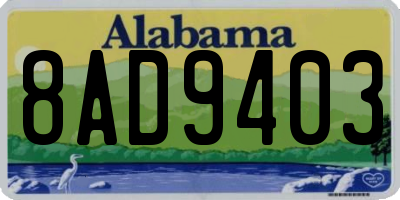 AL license plate 8AD9403