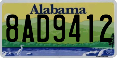 AL license plate 8AD9412
