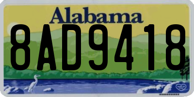 AL license plate 8AD9418