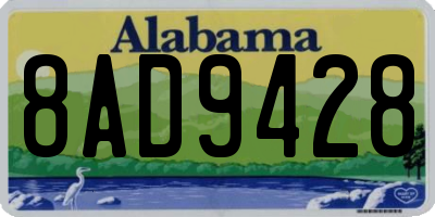 AL license plate 8AD9428