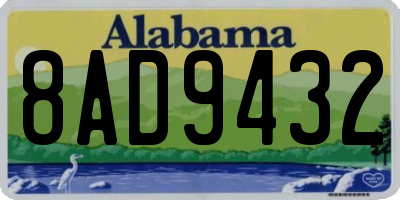 AL license plate 8AD9432
