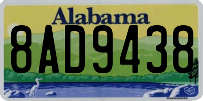AL license plate 8AD9438