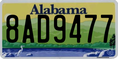 AL license plate 8AD9477