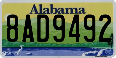 AL license plate 8AD9492