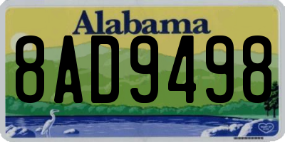 AL license plate 8AD9498