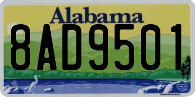 AL license plate 8AD9501