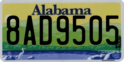 AL license plate 8AD9505