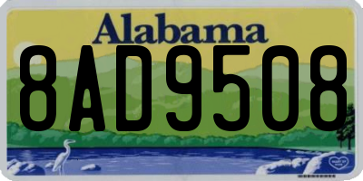 AL license plate 8AD9508