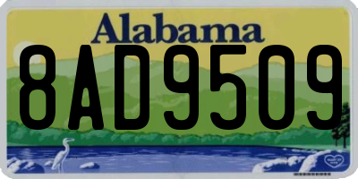 AL license plate 8AD9509