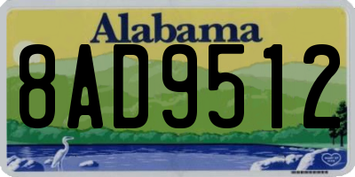 AL license plate 8AD9512