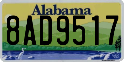 AL license plate 8AD9517