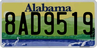 AL license plate 8AD9519