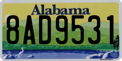 AL license plate 8AD9531