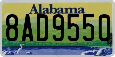 AL license plate 8AD9550