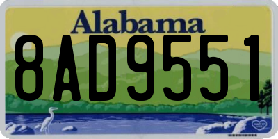 AL license plate 8AD9551