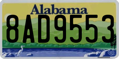 AL license plate 8AD9553