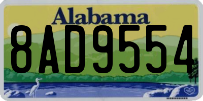 AL license plate 8AD9554