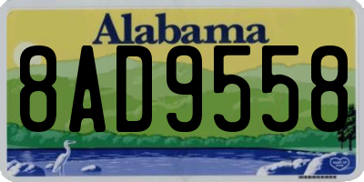 AL license plate 8AD9558