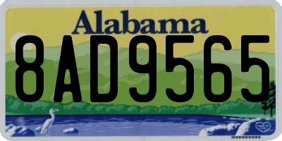 AL license plate 8AD9565