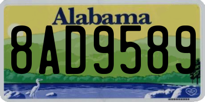 AL license plate 8AD9589