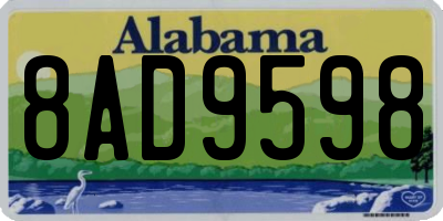 AL license plate 8AD9598