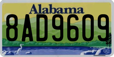 AL license plate 8AD9609