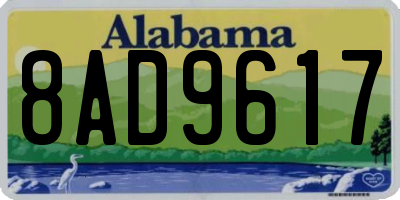 AL license plate 8AD9617