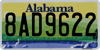 AL license plate 8AD9622