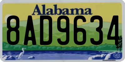AL license plate 8AD9634