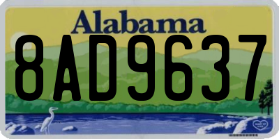 AL license plate 8AD9637
