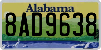 AL license plate 8AD9638