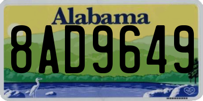 AL license plate 8AD9649