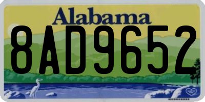 AL license plate 8AD9652