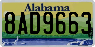 AL license plate 8AD9663