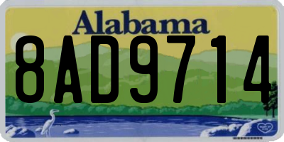 AL license plate 8AD9714
