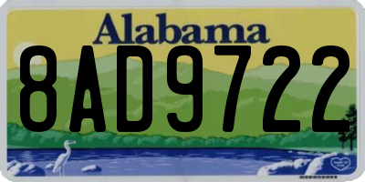 AL license plate 8AD9722