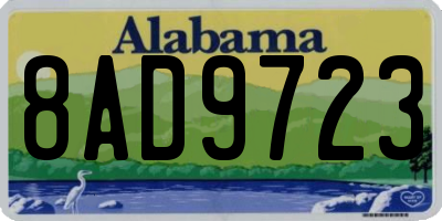 AL license plate 8AD9723