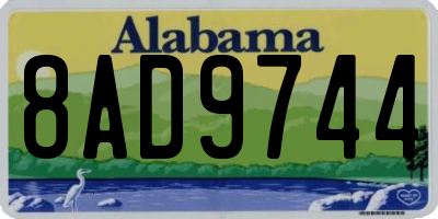 AL license plate 8AD9744
