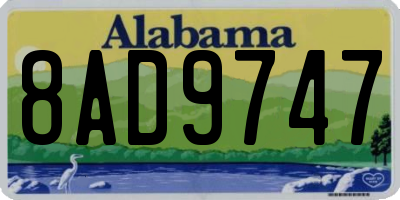 AL license plate 8AD9747