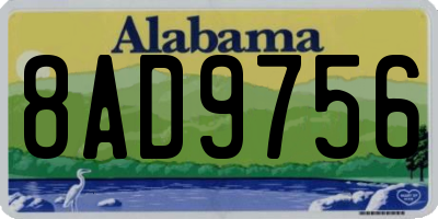 AL license plate 8AD9756