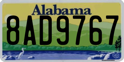 AL license plate 8AD9767