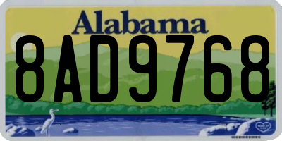 AL license plate 8AD9768